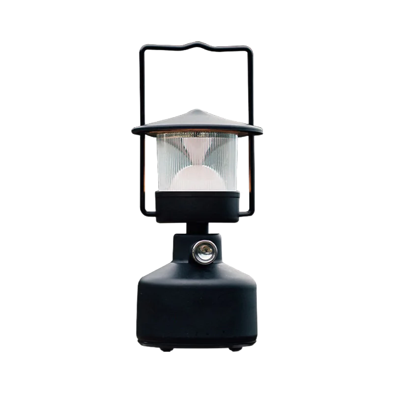 Brightness 550lm Aurora Black Lantern Outdoor Lighting Waterproof Portable Rechargeable Camping Lamp