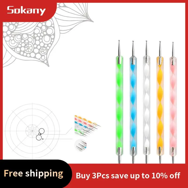 A59E-Mandala أدوات التنقيط لوازم الفن استنسل نقطة الصخور للرسم أداة مجموعة مجموعات الحرفية لمسمار ماندالا الفنون الرسم