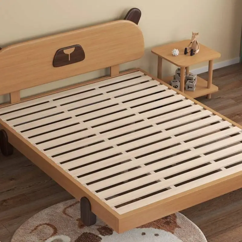 سرير أطفال فاخر مزخرف عادي رخيص بسيط فردي مخصص سرير أطفال تصميم خشبي حديث مضاء صب أثاث منزلي للرضع