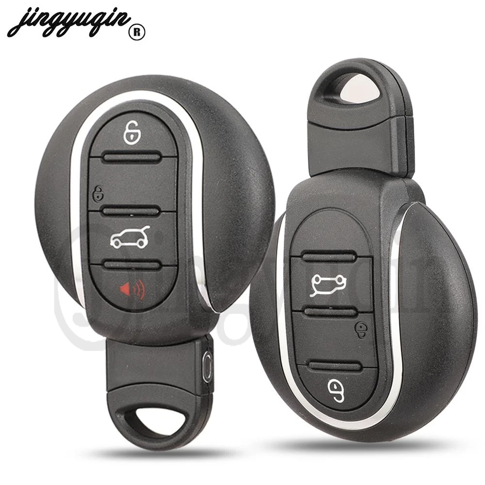 

jingyuqin 3/4 Buttons Car Smart Key Shell Case Replacement For BMW Mini Countryman Cooper Clubman F54 F55 F56 F57 F60 2014-2018