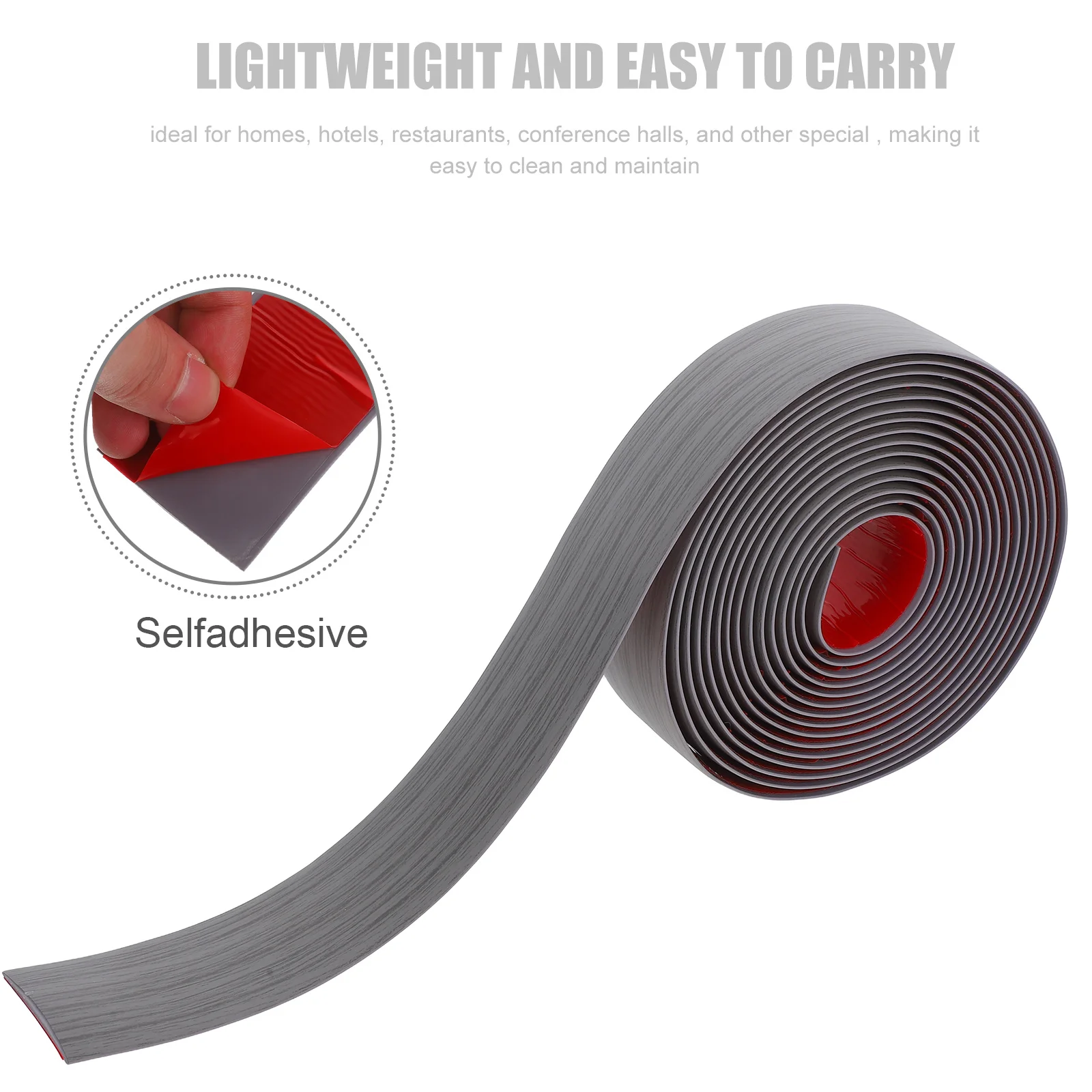 شريط انتقال أرضي بطول 5 أمتار، عصا قشر ذاتية اللصق، غطاء عتبة المدخل المرن، شريط انتقال أرضية الباب