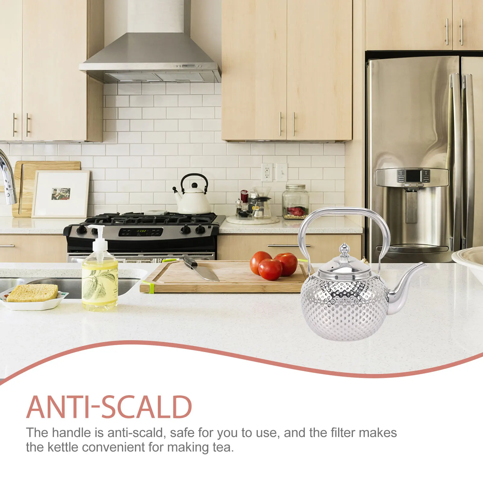 

Anti-Scald Stainless Steel With Infuser Filter Heat Conduction Household Coffee For Kitchen Tea Maker Easy Clean Compact