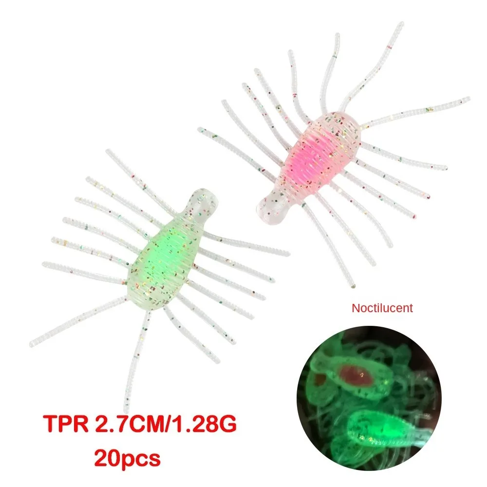 

20PCS 2025 TPE Fishing Soft Lures 2.7cm 1.28g Soft Artificial Lures Minnow Minnow Lures Ocean Rock Fishing