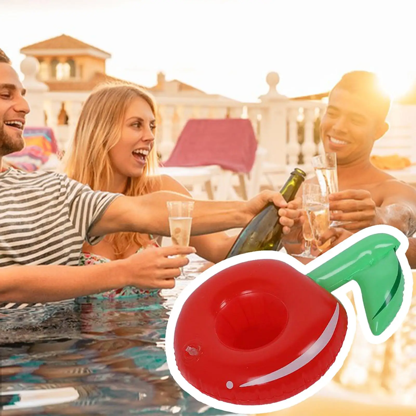 

1 шт. надувной держатель для напитков, подставка для чашки для напитков в бассейне, поплавковые игрушки, подставки для Гавайев, летний бассейн, вечеринка, сувениры для напитков ﻿