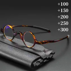 Retro Small Round Reading Glasses Men Anti Blue Light Goggles Vintage Hyperopia Eyewear Presbyopia Eyeglasses +1 +1.5 +2.5 +3.0
