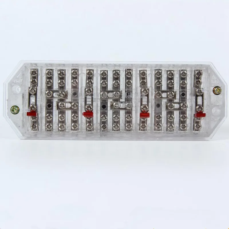 1PCS Three Phase Four Wire Junction Box 250V, 50Hz /60Hz 16A Branch terminal row