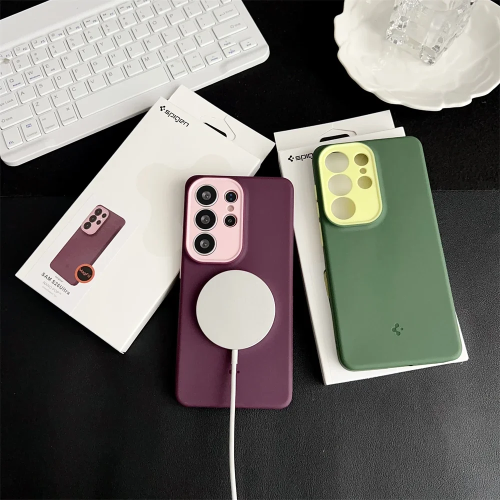 Etui Spigen do Samsung Galaxy S26 Ultra, z MagFit, oryginalne etui S25 Ultra do Magsafe, wysokiej jakości silikonowe etui na tył telefonu. — zdjęcie produktu 3