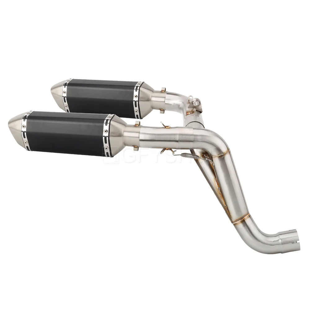 For Triumph Speed Triple 2011-2015 Speed Triple 1050 / R Escape Slip-on Motorcycle Exhaust Muffler With High Level Mid Link Pipe