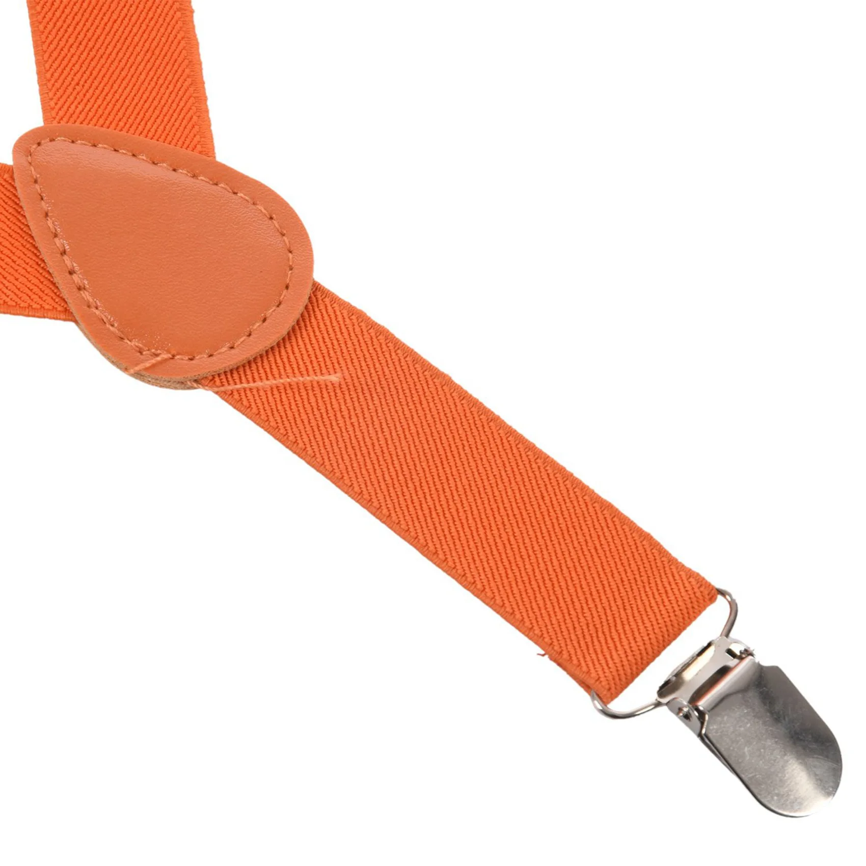 A04F-2X crianças meninos meninas suspensórios clip-on elásticos ajustáveis com gravata borboleta fofa laranja