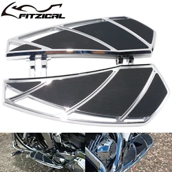 Motorcycle Front Floorboards Male Mount Foot Pegs Footrest For Harley Softail FL Dyna Fatboy Touring Road King Road Street Glide