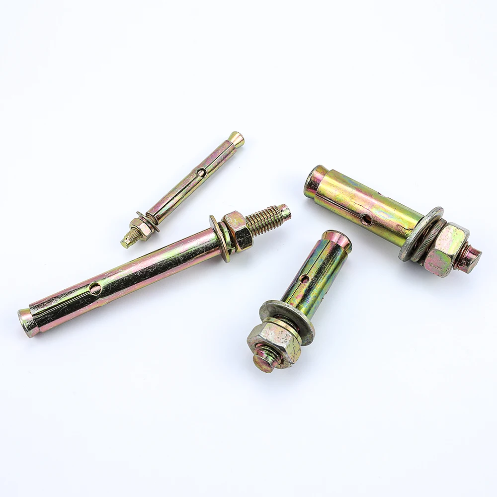 Heavy Duty Expansion Bolt Anchor Color Zinc Plated Fix Bolts M6 M8 M10 M12 M14 M16 M18 Sleeve Wall Anchor for Concrete