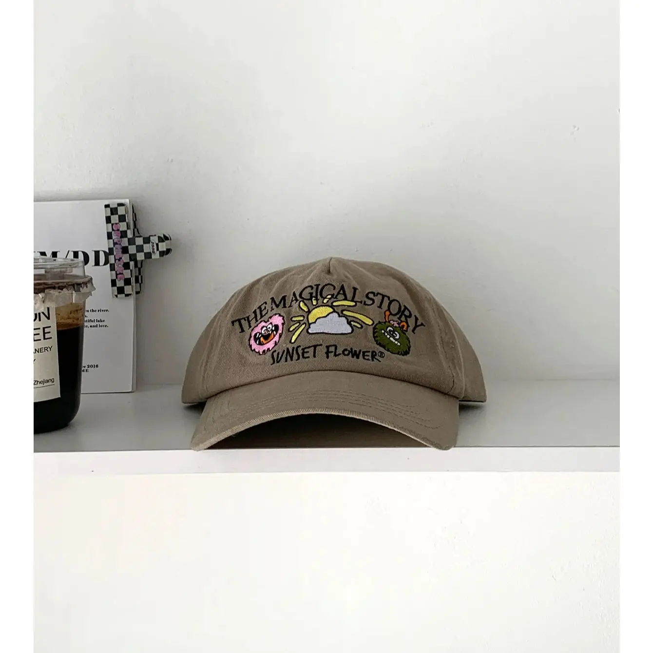 Женская фуражка с мультяшной вышивкой, стираная и потертая, новый летний стиль, большая окружность головы, глубокая бейсболка