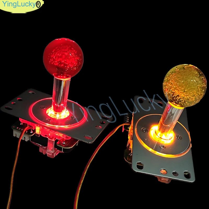arcade 5 V LED joystick colorido luces iluminadas joystick SANWA tipo 5 pin joystick para Arcade Juego de pesca