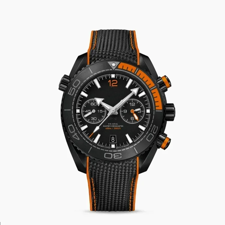Luxury Diver-Style Multifunction Watch 42mm, Sapphire Crystal & Ceramic Bezel, Automatic Chronograph with Date/Week, 30M Waterp