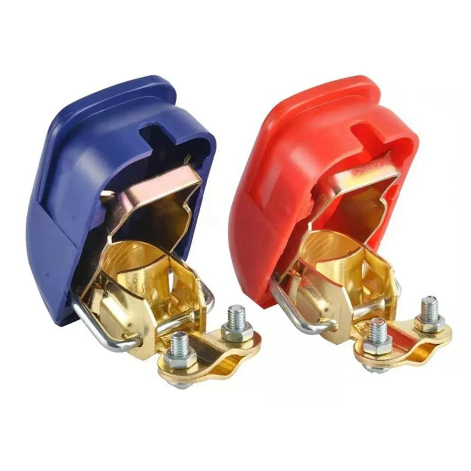1 Pair Car Battery Terminal Connectors, Battery Quick Release Connectors Positive & Negative Quick Release Clamps Top Post Clips