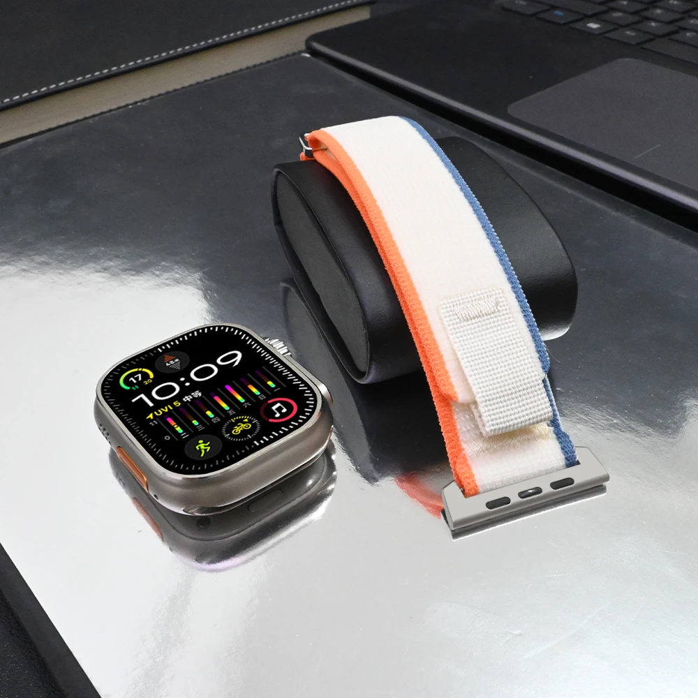 Ремешок Trail Loop для Apple Watch Ultra 2, нейлоновый браслет для IWatch Series 9 8 7 6 5 Se, 49 мм 45 мм 44 мм 42 мм 41 мм 40 мм