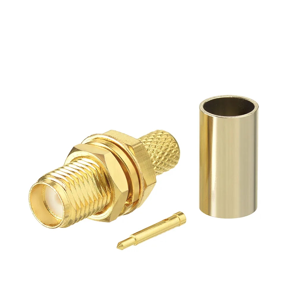 Superbat RP-SMA Vrouwelijke (Plug Centrum Moer) Schot Crimp Connector Voor Kabel RG58, LMR195,RG400,RG142