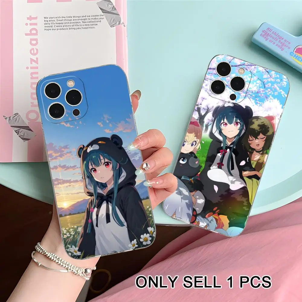 

Anime Kuma Bear Yuna Phone Case for iPhone 17 16 15 14 13 12 11 X XR XS Air Pro Max Plus Mini Soft TPU Clear Cover