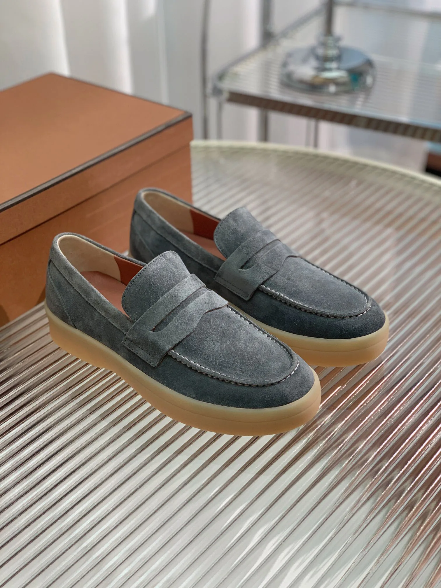 حذاء لو فو الجديد 2025، طراز بسيط، مصنوع من قماش الكشمير مع بطانة من جلد الغنم ومساند للقدمين، مقاسات 35-41 #6