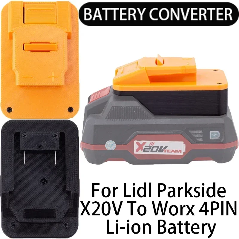 

Battery Adapter/Converter for Worx 20V 4PIN Li-ion Tools to Lidl Parkside X20V Li-ion Battery Adapter Power Tool Accessories