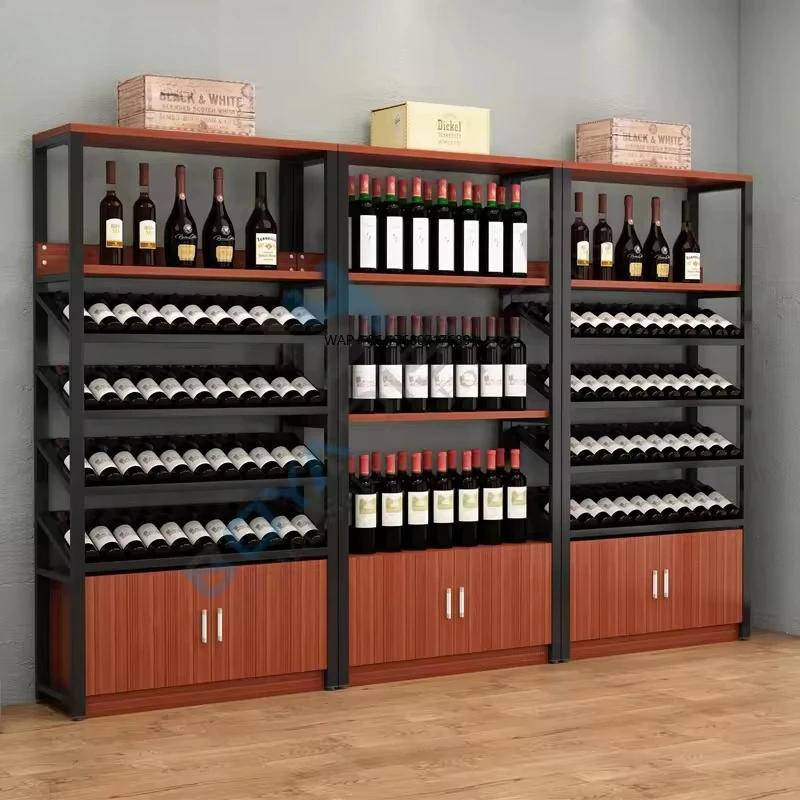Modern Luxury Customizable Wine Sideboard Cabinet Living Room Wine Rack Display Shelf