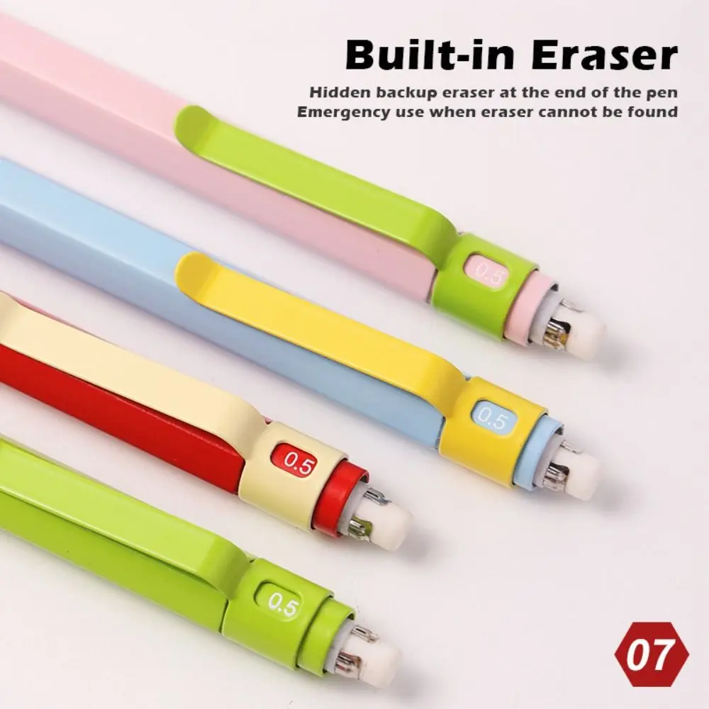 قلم رصاص ميكانيكي معدني منخفض الجاذبية أداة كتابة للرسم دفع قلم رصاص رسم كاريكاتير تصميم 0.5/0.7 مللي متر قلم كتابة #2