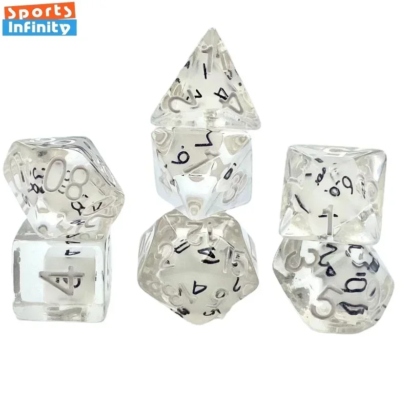 

7 шт., набор светящихся полимерных костей для настольной игры DND D4 D6 D8 D10 D12 D20