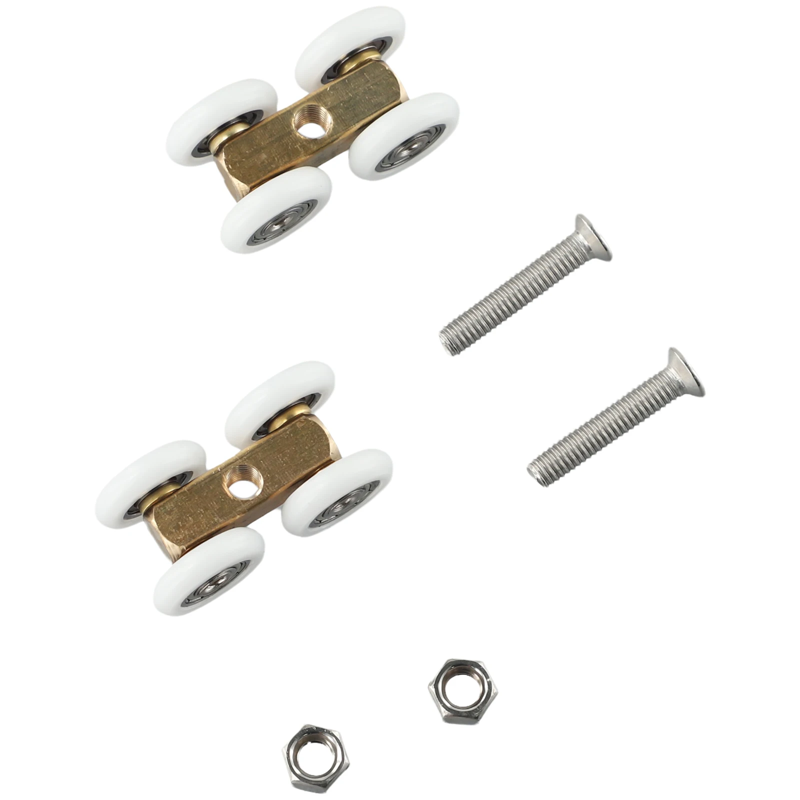 Door Hardware Roller Bathroom 4.4cmx2.2cm Copper Four-wheel Hanging No Rust Slide Door Sliding Door Roller Brand New