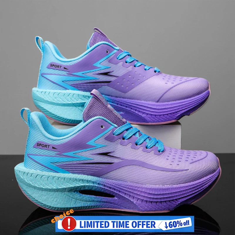 

Running Shoes Air Cushion Jogging Shoes Carbon Board Marathon Men Sports Breathable Lightweight Women's Nonskid Casual Sneakers