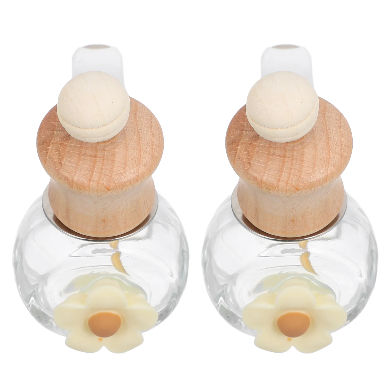 

2Pcs Durable Glass Perfume Bottle Essential Oil Car Adornment Interior Decorations Perfume Bottle Car Adornment