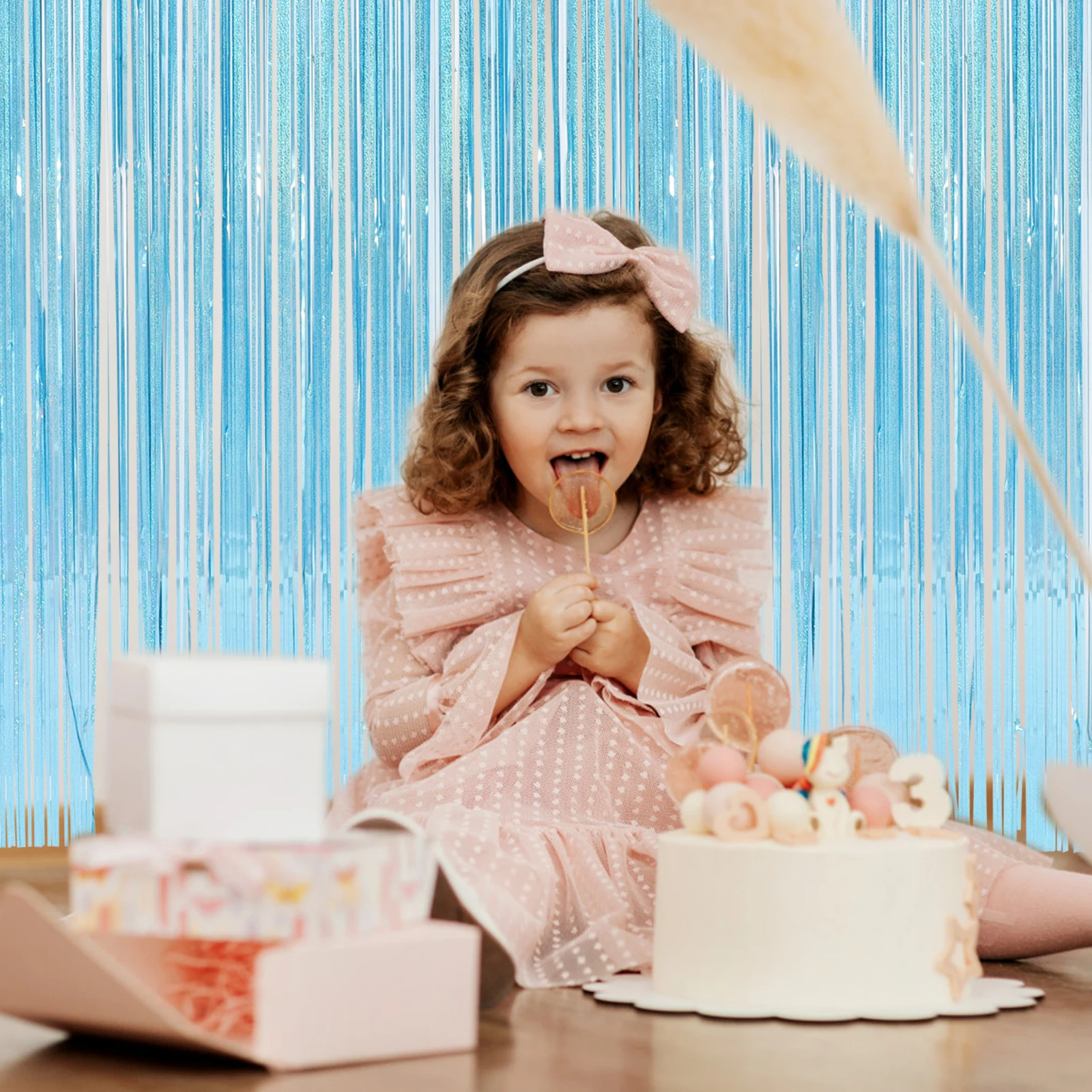 

3 Pcs Foil Fringe Garland Curtains Aluminum Birthday Decorations for Door