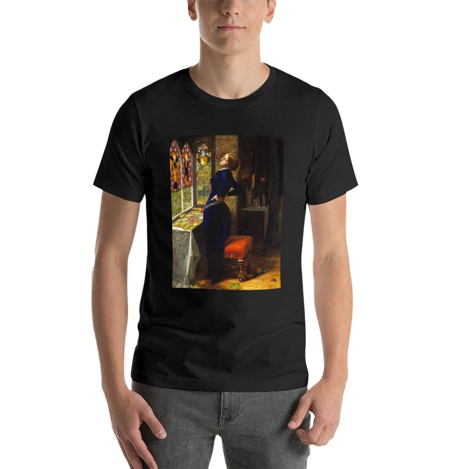 John Everett millais-mariana kaus atasan musim panas kaus estetika pakaian pria t shirt