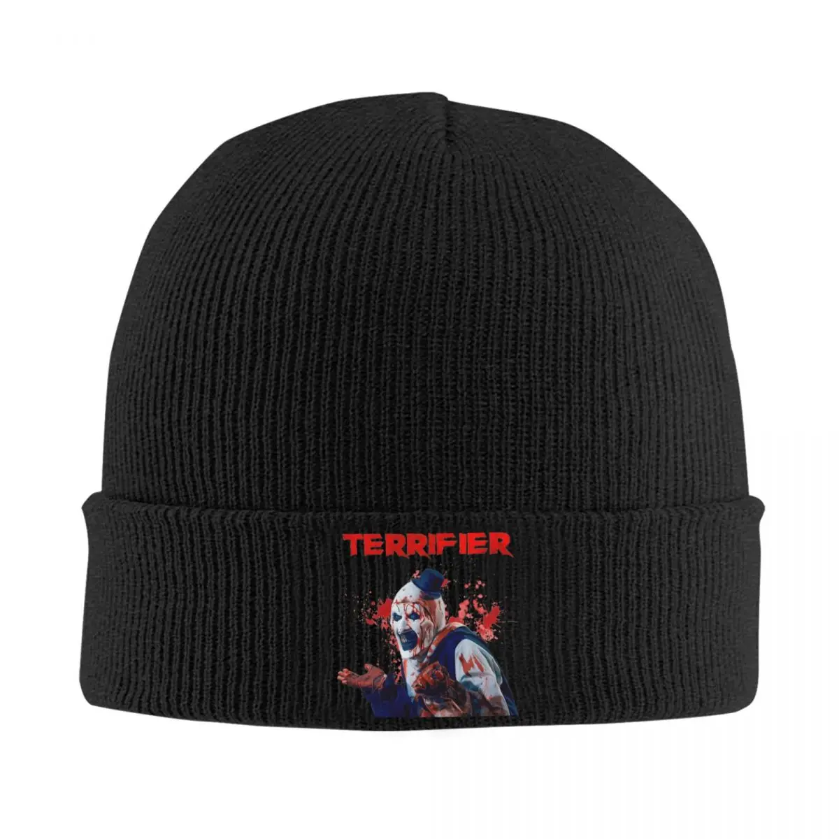 Terrifier Bonnet Hats Art The Clown Horror Halloween Beanie Hats Pattern Knit Hat Autumn Cute Men Women Gym Elastic Cap