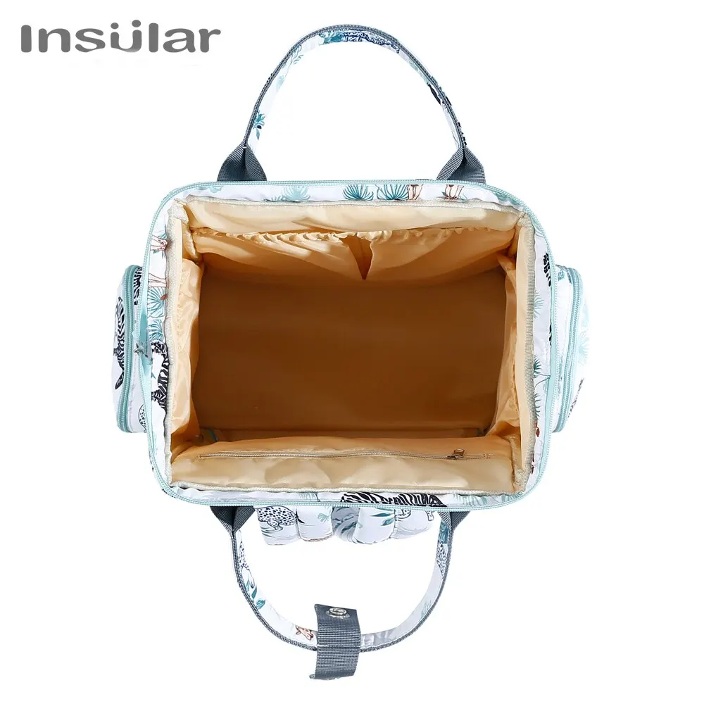 Insular Baby Diaper Backpack Fashion Mummy Travel Stroller Bags Large Capacity Mother Bag Carrying Pregnant Baby Nappy Backpack