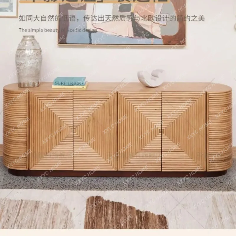 XXModern simple side cabinet integrated locker against the wall