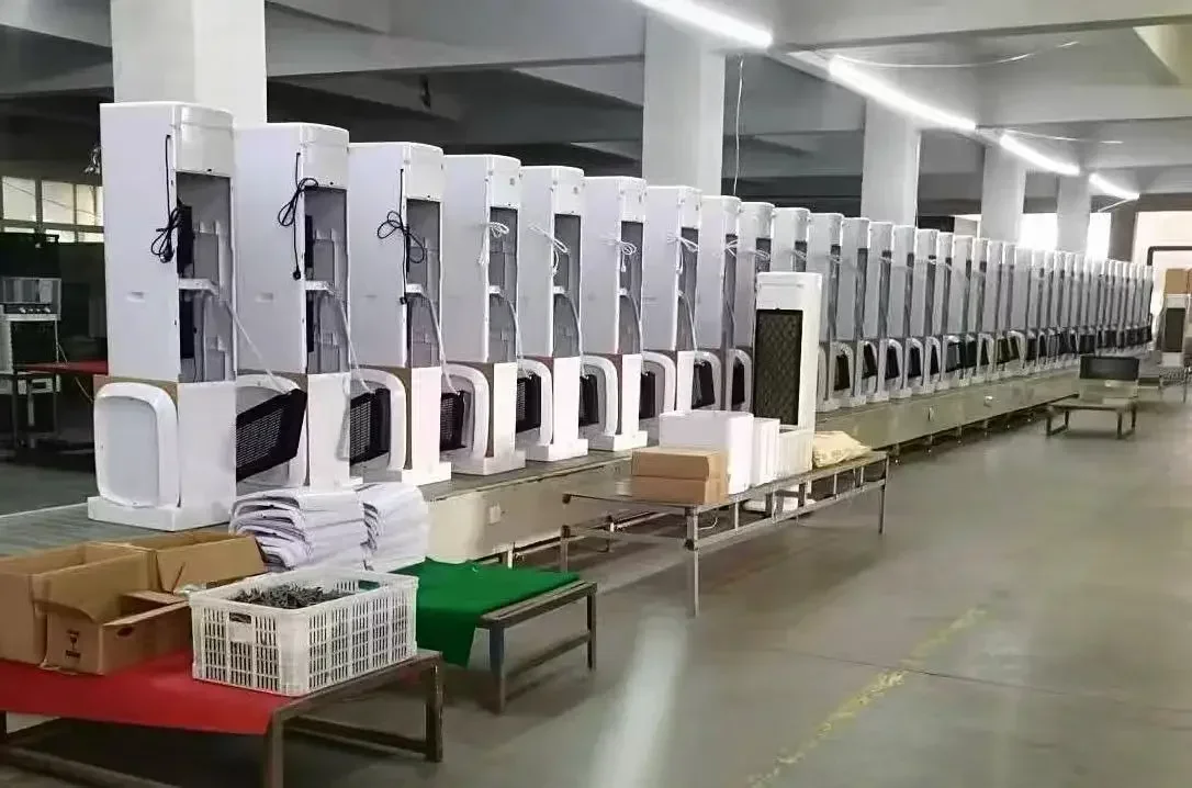 بيع المصنع عالي الجودة، تبريد تبخيري فعال مع خزان مياه، مبرد هواء قائم على الأرض الصناعية المحمولة