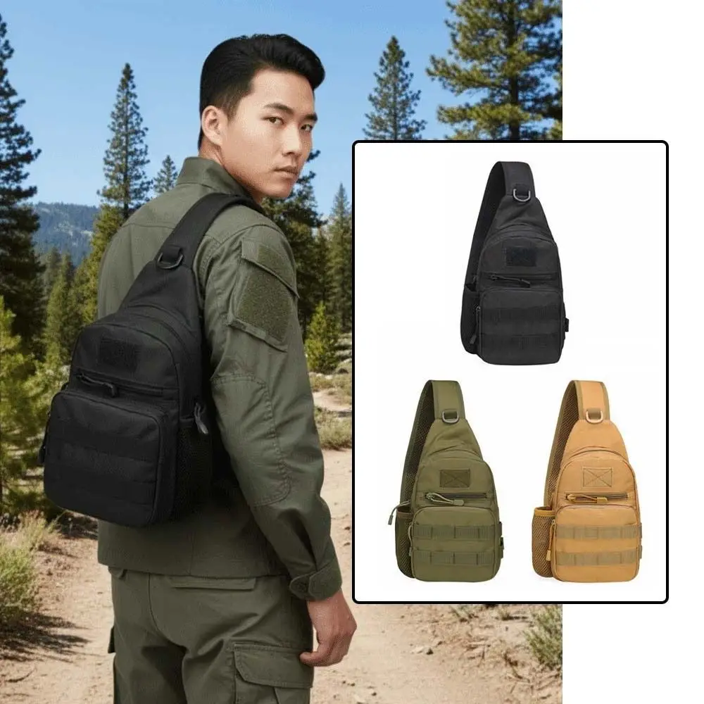 

Anti-splash Water Men Sling Bag Anti Tear 800D Oxford Cloth Webbing Fishing Chest Pack Padded Shoulder Strap Breathable Backing