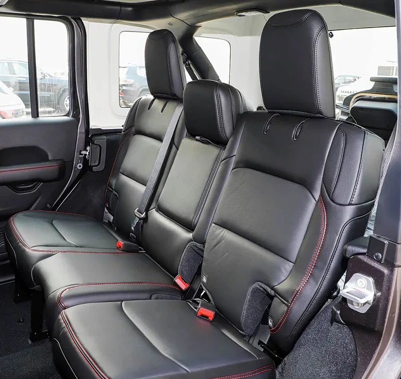 For Jeep Wrangler Unlimited JL 4 Doors 2018 2019 2020 2021 2022 Custom 5-Seat PU Leather Car Seat Covers Interior Accessories
