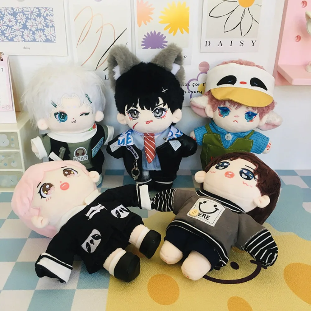 Cartoon 20cm Cotton Doll Doll Clothes Set Multiple Styles OB11 Doll Hoodie Set BJD Cosplay Props Mini Sweater Set Birthday Gifts