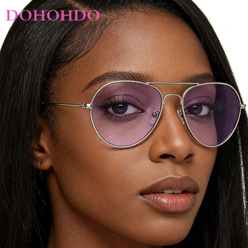 

Luxury Designer Metal Oval Pilot Women Sunglasses Popular Retro Brand Big Frame Punk Men Sunglass Outdoor Travel Eyewear UV400