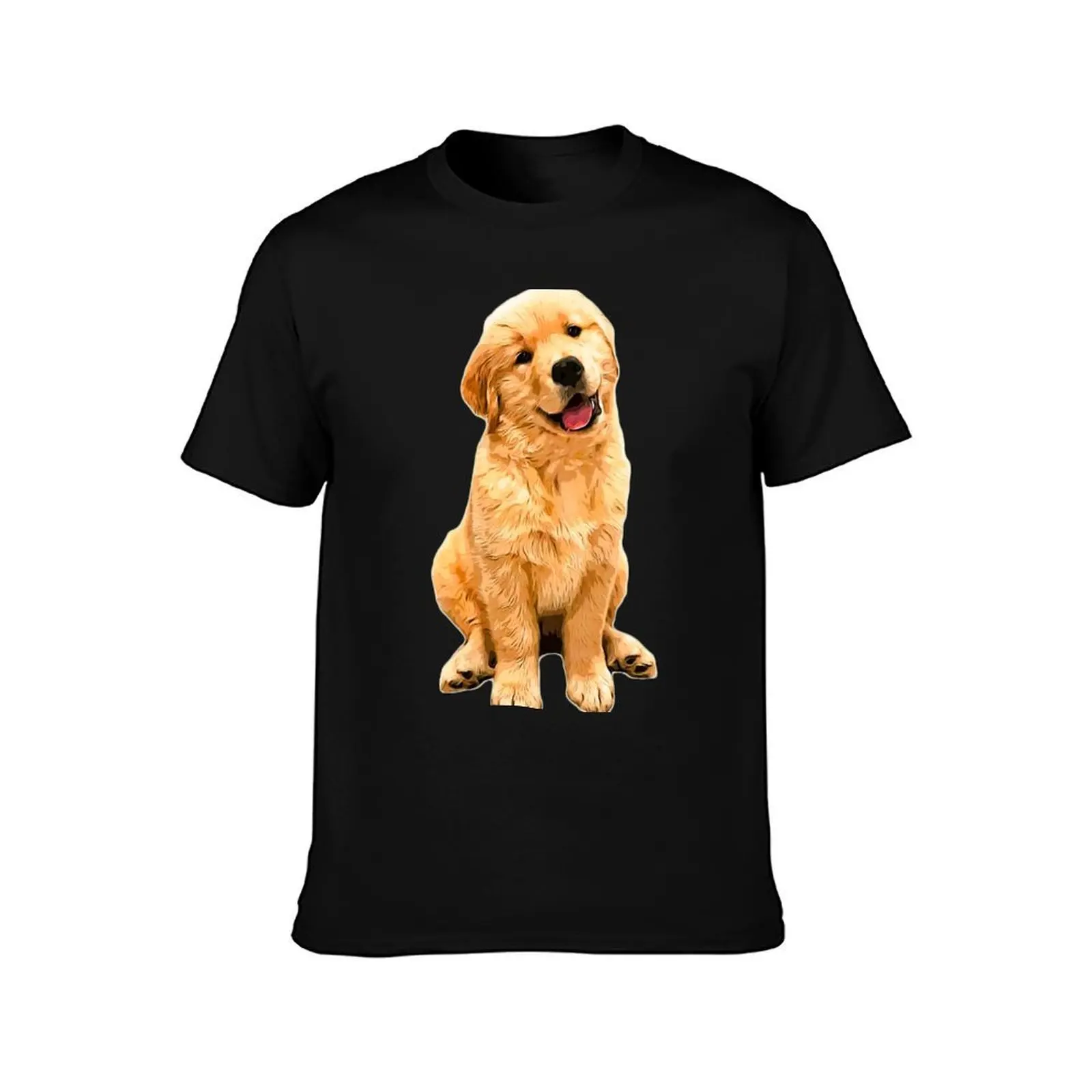 Golden Retriever Puppy Dog Head Tilt T-Shirt Simple Graphic Design T-Shirt