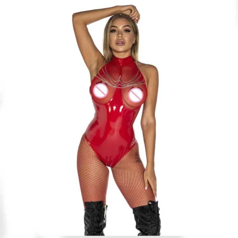 Lingerie Sexy Hollow Bodysuit para Mulheres, Roupa Íntima, Cosplay, Vestuário de Motocicleta, Pijamas Porno, Roupa Íntima para Eventos, Quente, XXX18Hot