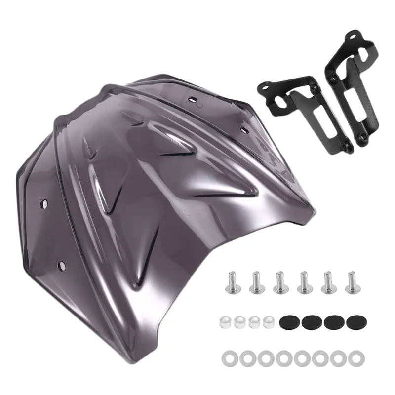 

A77Q-Motorcycle Wind Deflectors Touring Windshield Windscreen Accessories For Honda CB500 Hornet CB 500 ABS 2024 2025 Smoke Gray