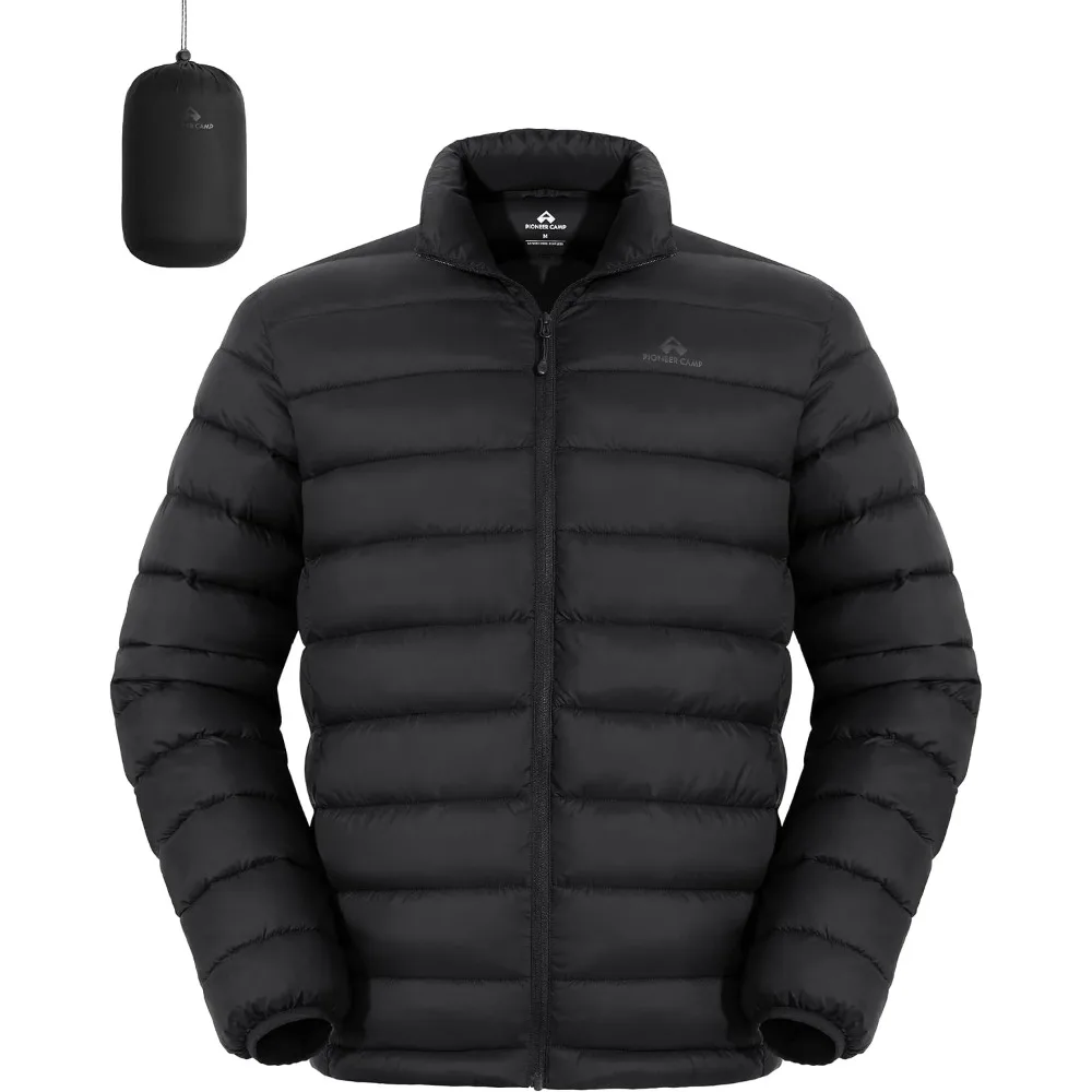 Pioneer Camp Mens Lightweight Packable Puffer Jacket Winter Insulated Puffy Coat Water Repellent Warm Quilted Jackets Travel