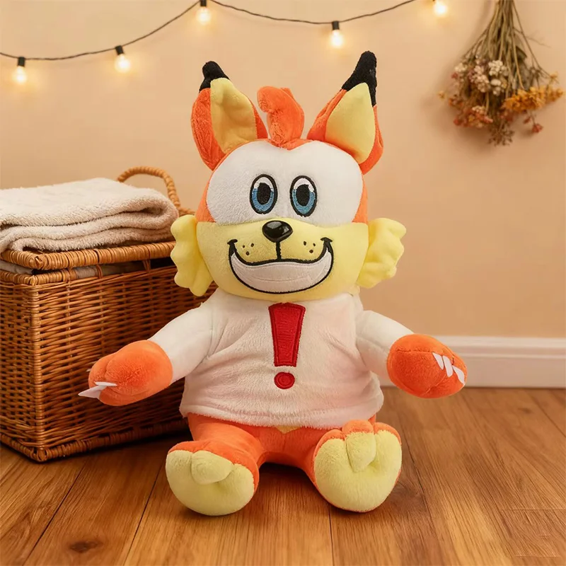 25 سنتيمتر لطيف أنيمي فقاعة القط ألعاب من نسيج مخملي مضحك الكرتون البرتقال القط لعبة أنيمي الشكل الفيلم الطرفية الحيوان الثعلب وسادة هدايا للأطفال