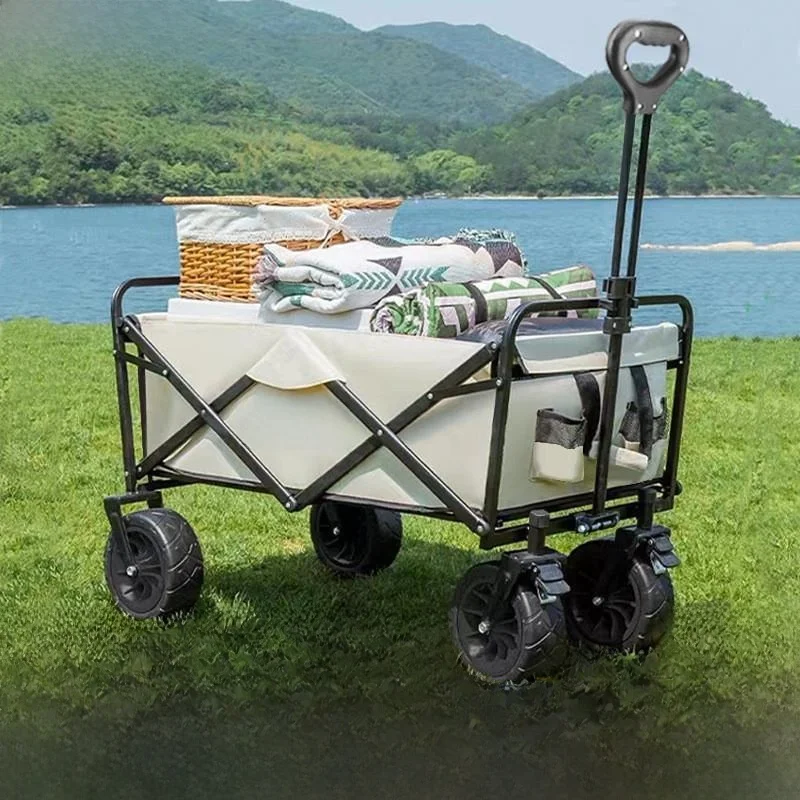 outdoor-camping-folding-trolley-picnic-cart-portable-shopping-cart-with-wheels-and-foldable-handle-for-camping