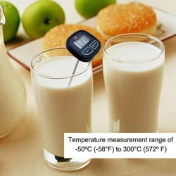 Digital Food Thermometer for Coffee Milk Baby Bottle Cooking - Fast Read LCD Probe Kitchen Meat Thermometer -50°C to 300°C