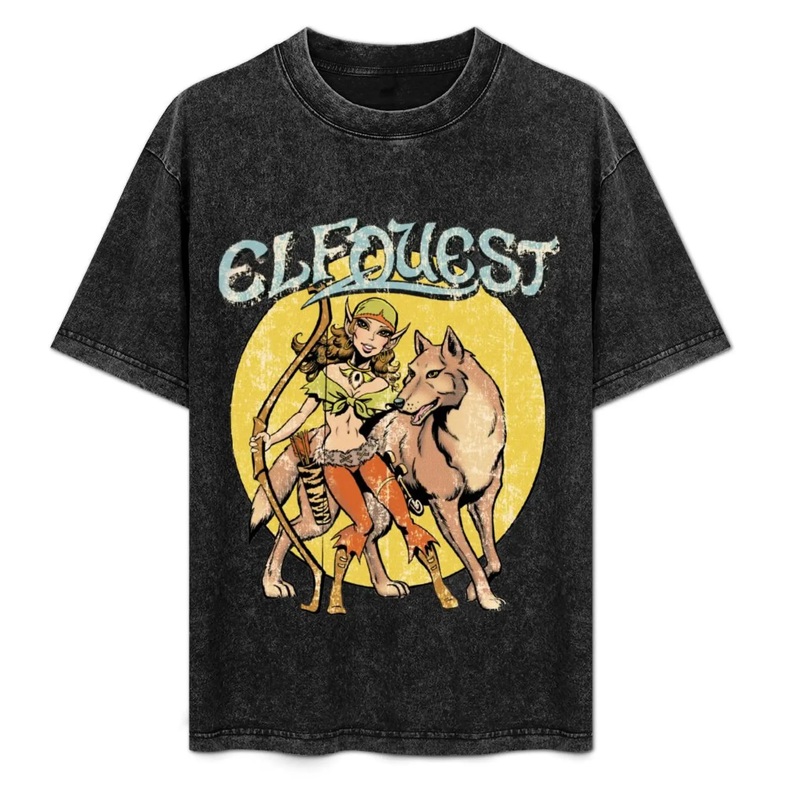 

ElfQuest: Vintage Nightfall (Distressed) T-Shirt Vintage Style Printed Top