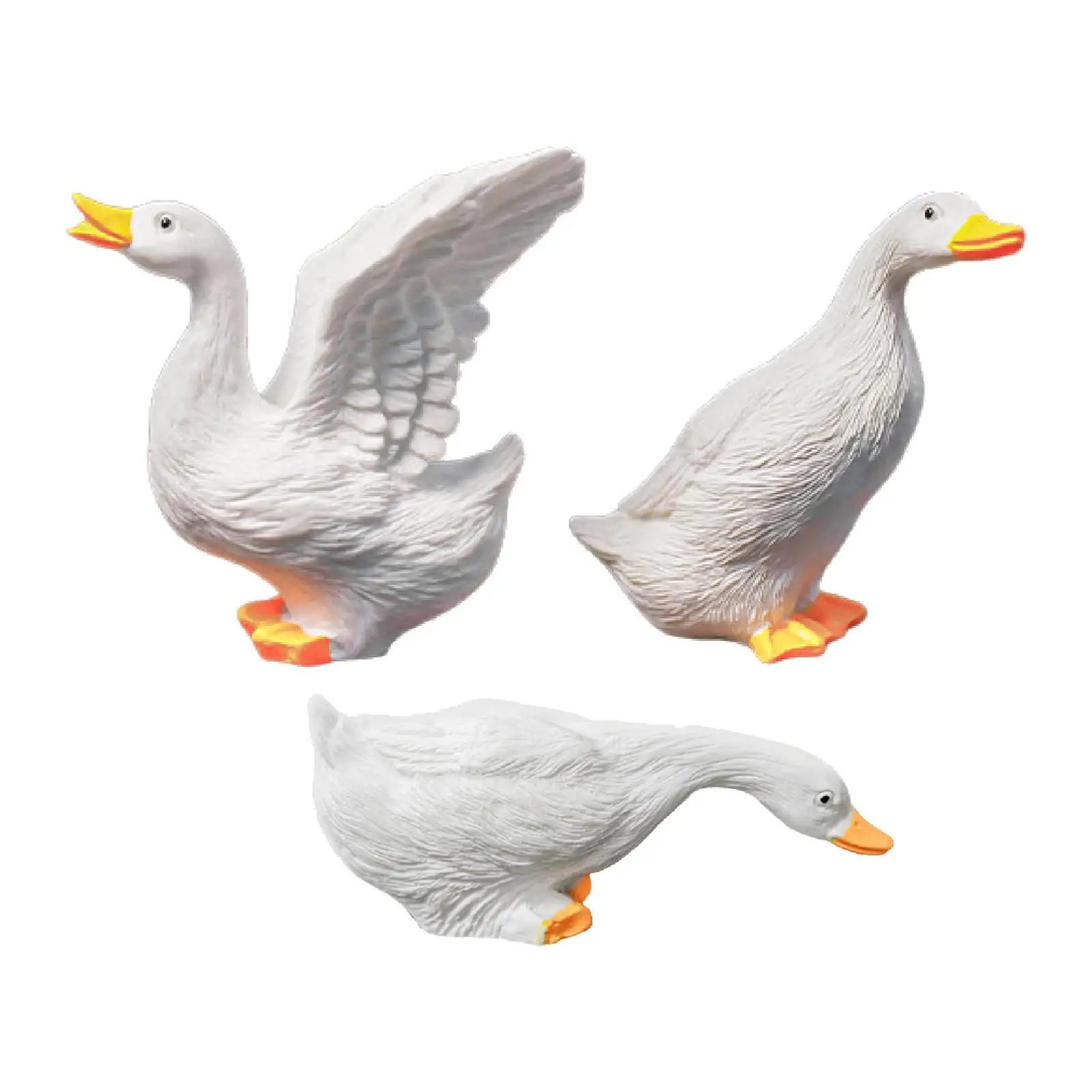 

3Pcs Garden Duck Statue Resin Duck Figurine Collecting Cute Yard Art Sculpture for Indoor and Outdoor Farmhouse Balcony Patio
