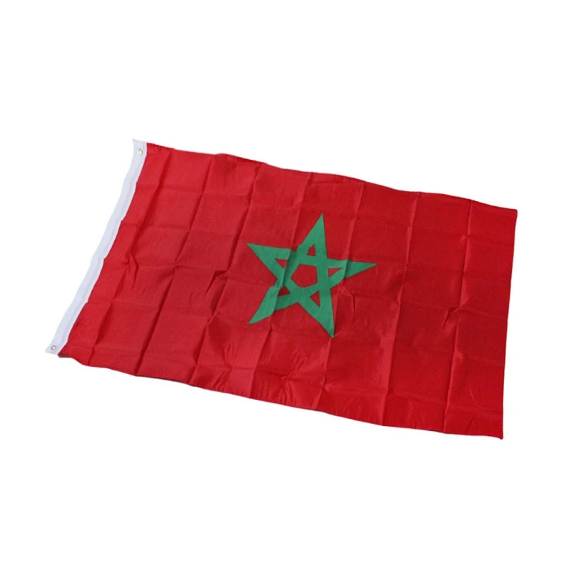 Bandera Marruecos Jardín Poliéster Bandera Marruecos Banderas Nacionales para Desfiles Deporte 90x150cm Artículos para Uso